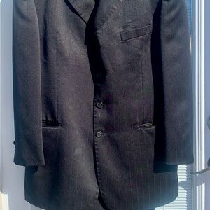 Zandello Black Men's 2 Piece Suit 42R Jacket/ 36R Pants Professional Italian